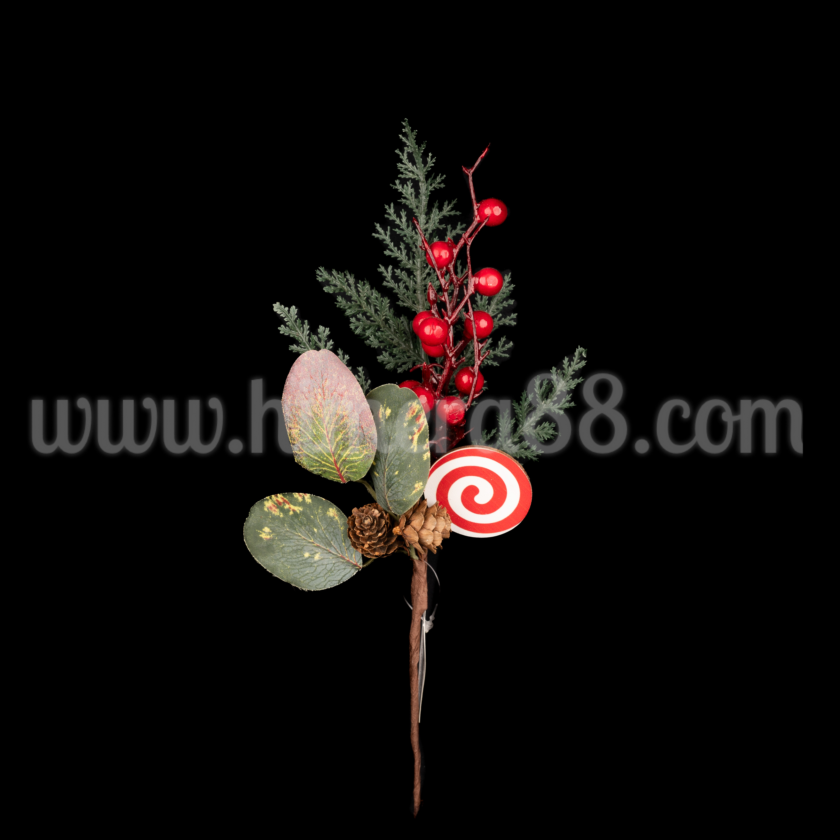 Коледен клон Lollipop 33cm - изглед 1