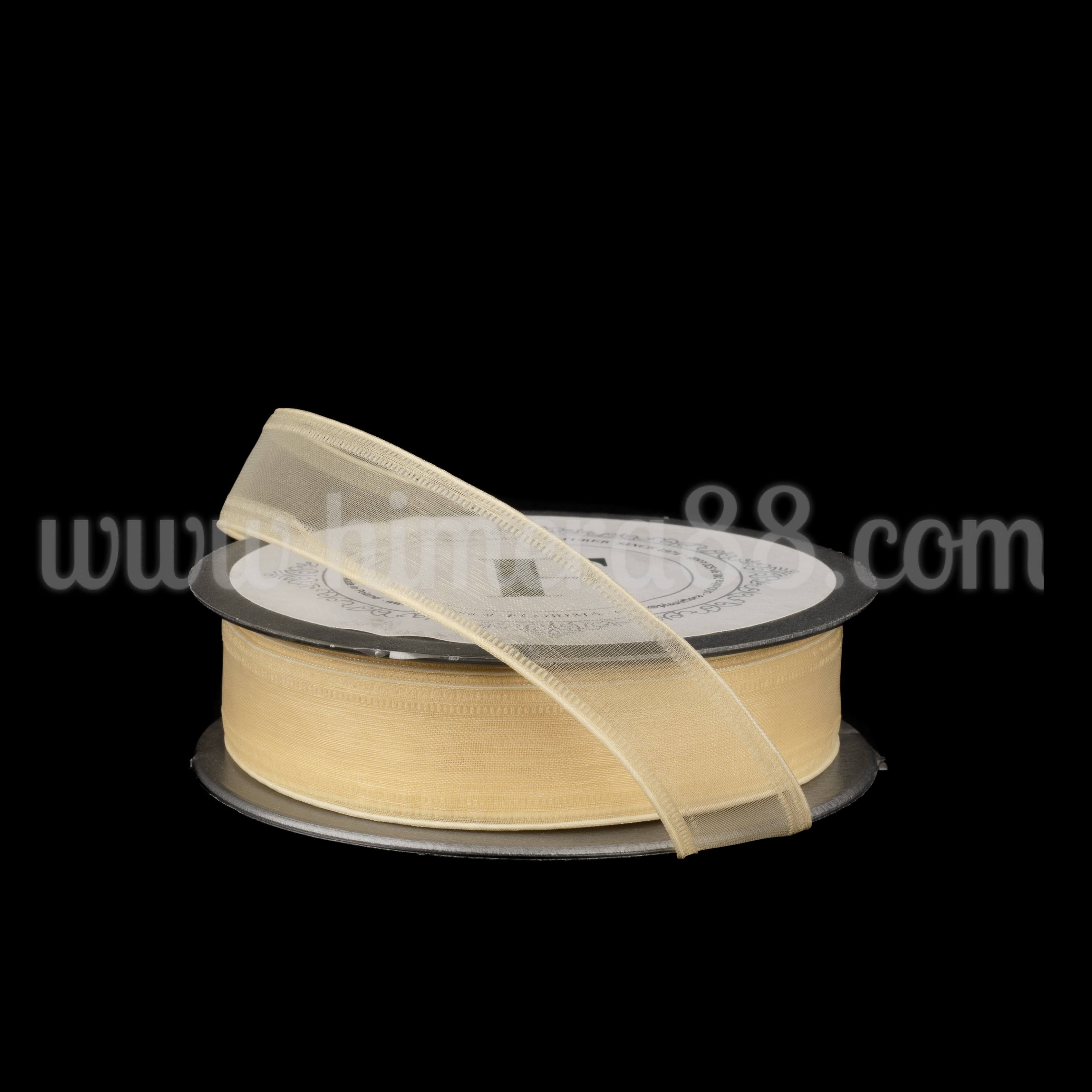 Органзена панделка с кант 2СМ/10М Cream - изглед 1