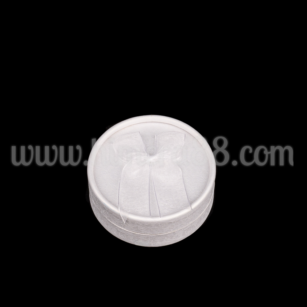 Перлена кръгла кутийка за халки White - изглед 2