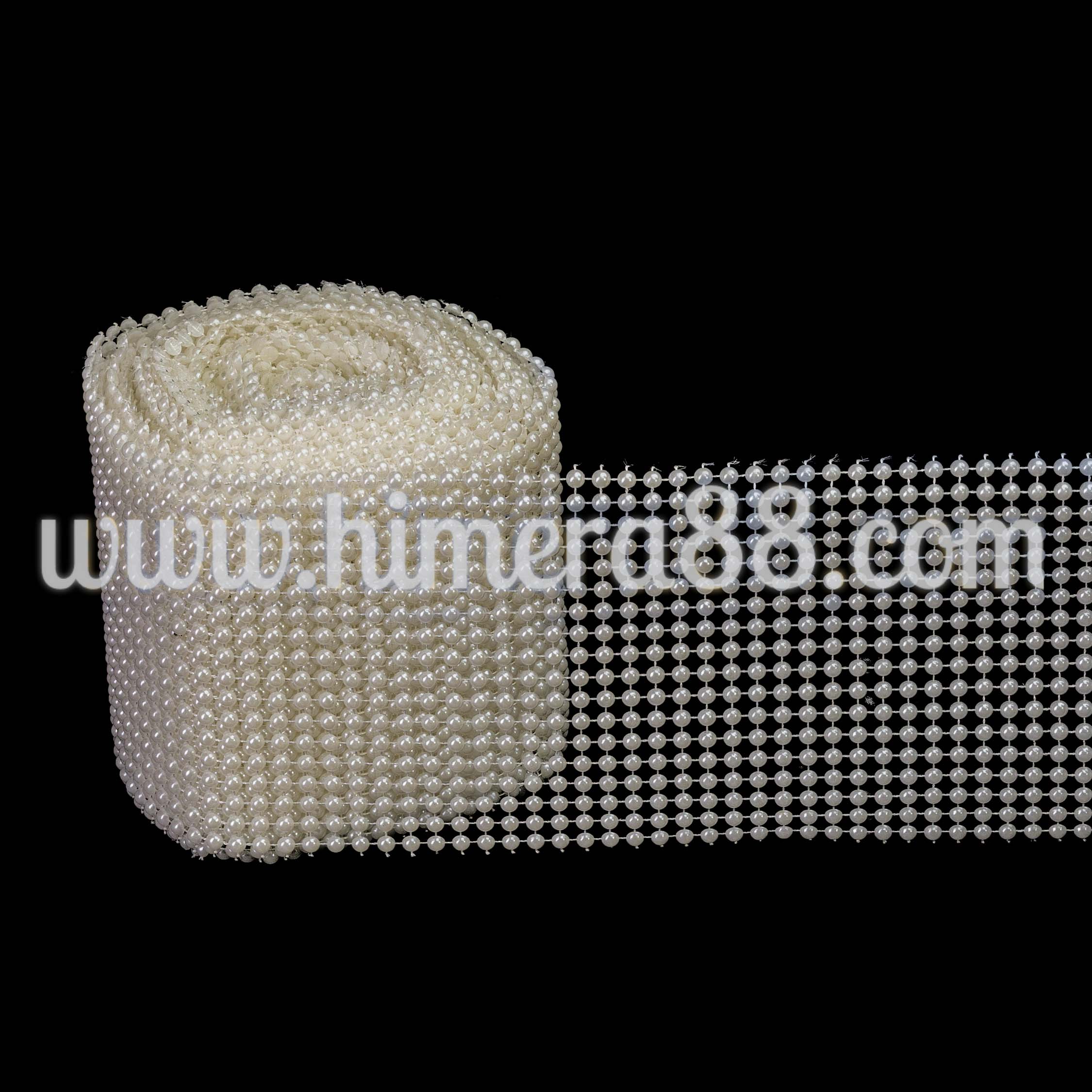 Лента половин перли 0.5CM/10Y Ecru - изглед 1