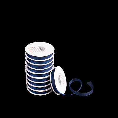 Органзена панделка Pastel 1cm/25y/ 10БР Dark Blue