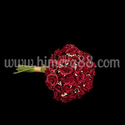 Букет малка роза Roxy 4cm/54бр Burgundy