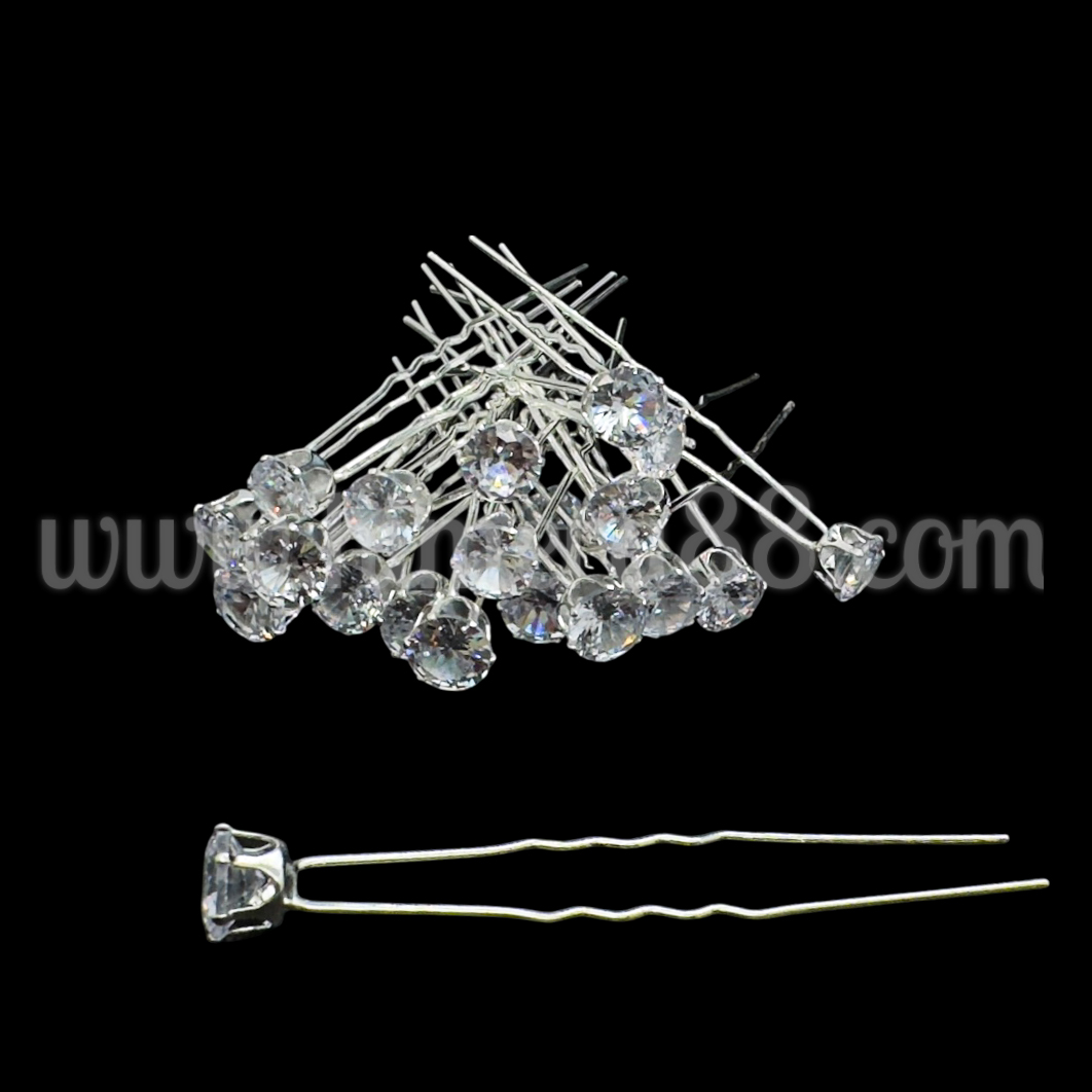 Бижу за коса Фуркети Diamond 1см/20БР №9 - изглед 1