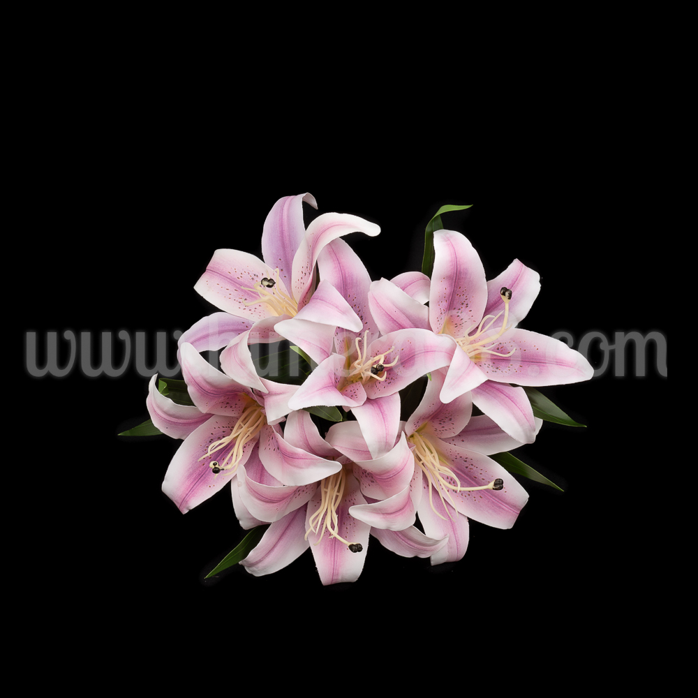 Букет изкуствен лилиум 15cm/6бр - изглед 2