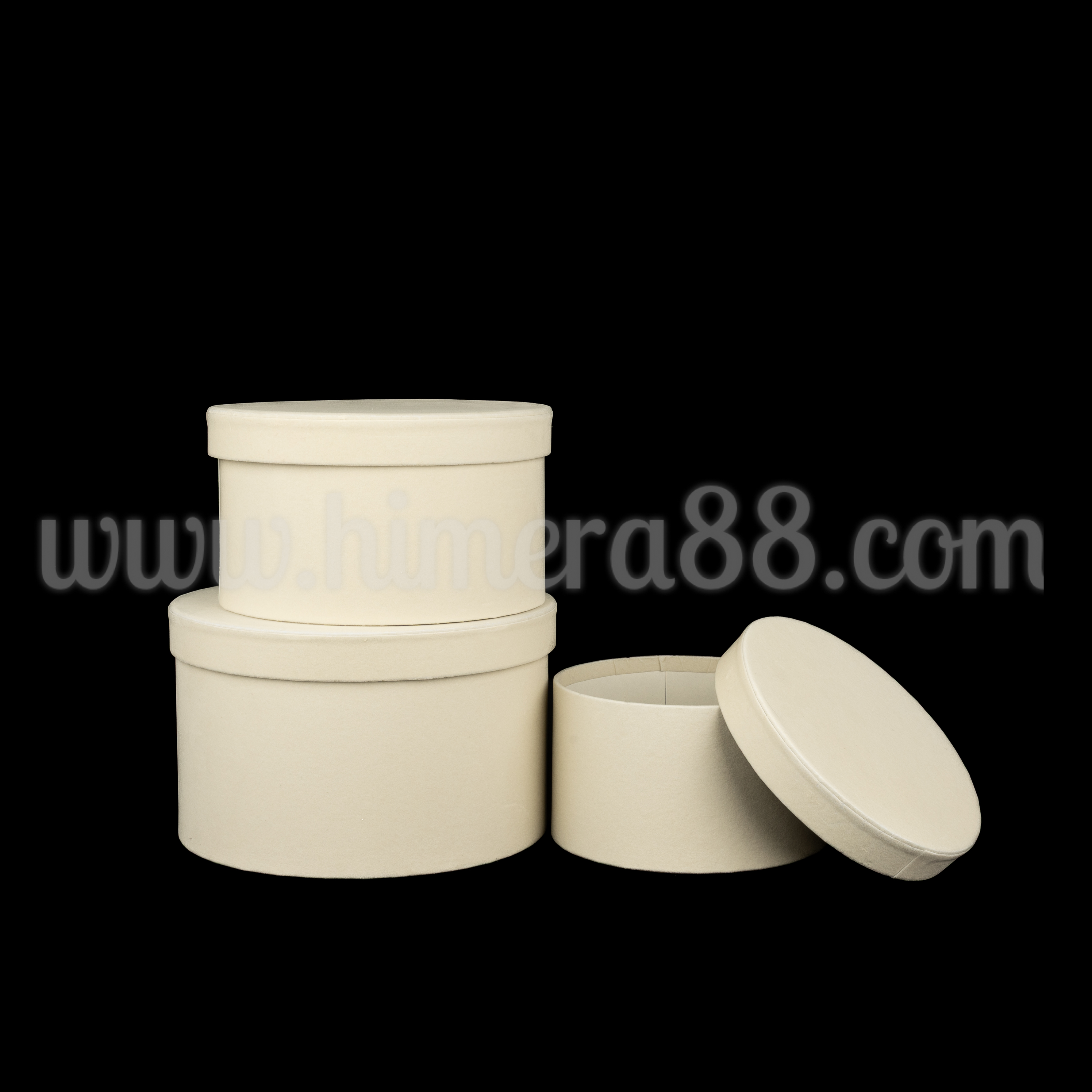 Кутии кръг 3БР Ecru Velvet - изглед 1