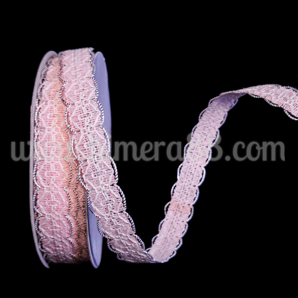 Панделка LACE PINK 1.5CM/10M - изглед 2