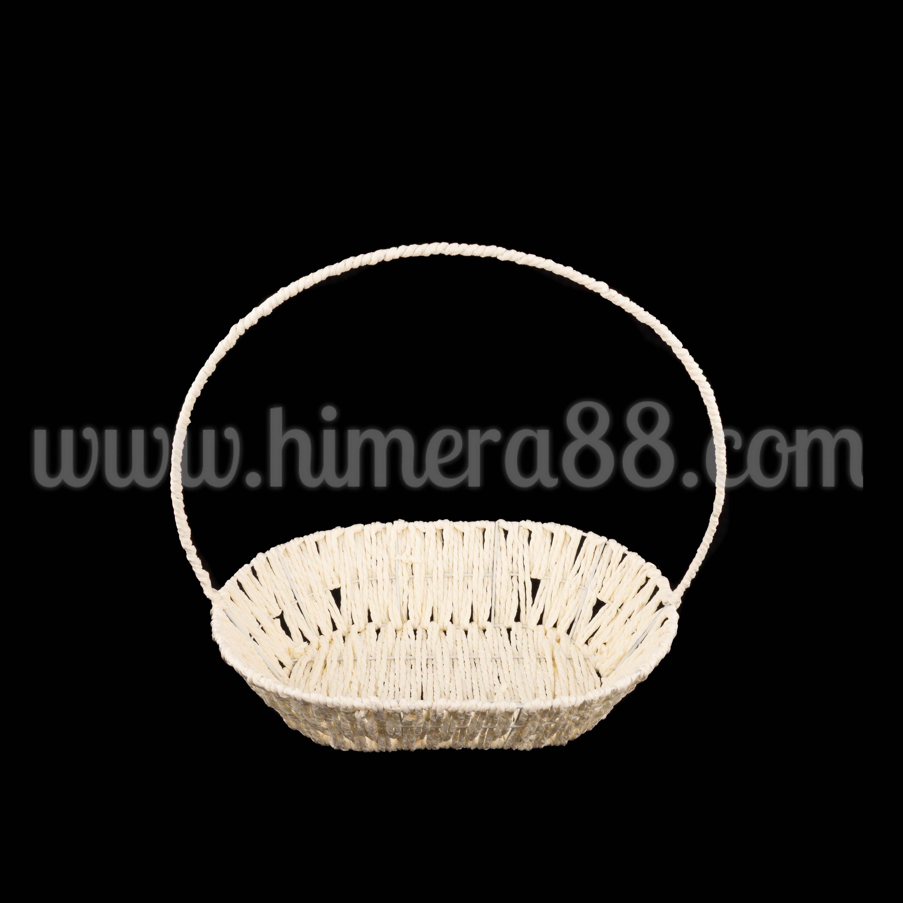 Кошница елипса Ecru Raffia - изглед 2