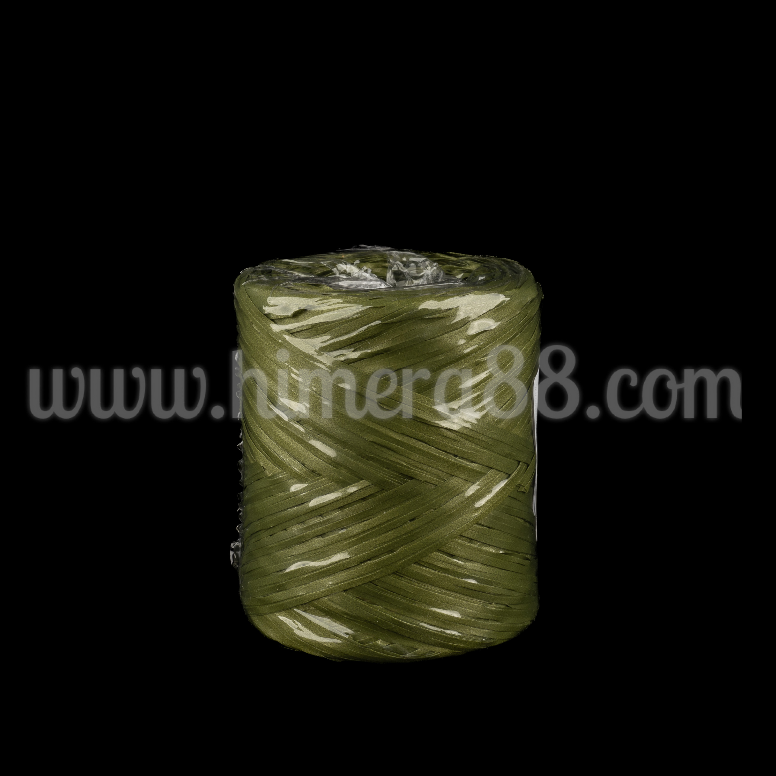 Едноцветна Рафия 1cm/200m Army Green - изглед 1
