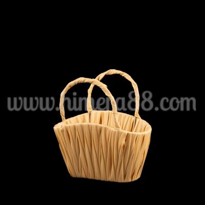 Овална кошница Handbag Cream