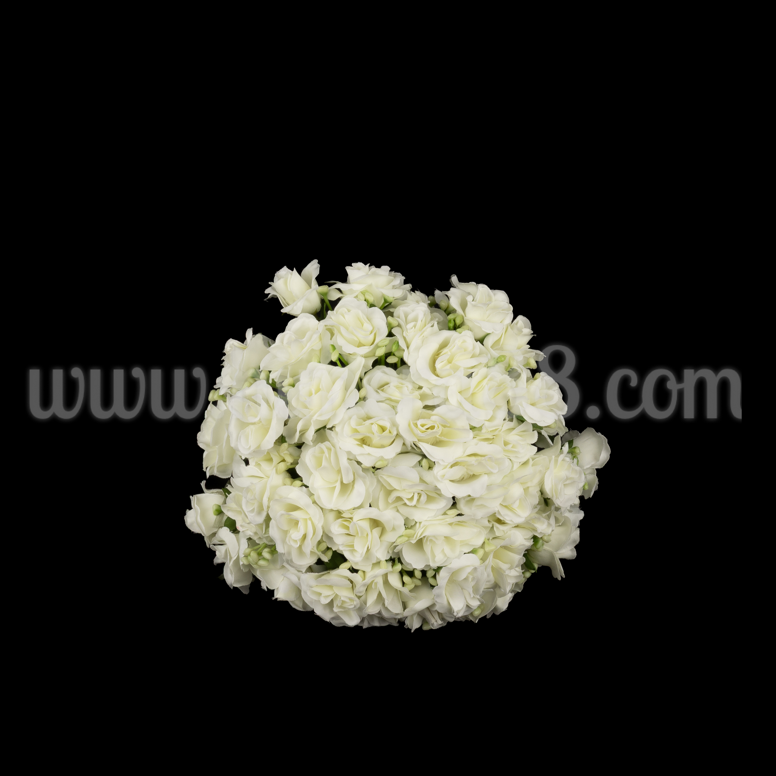 Букет малка роза Roxy 4cm/54бр White - изглед 2