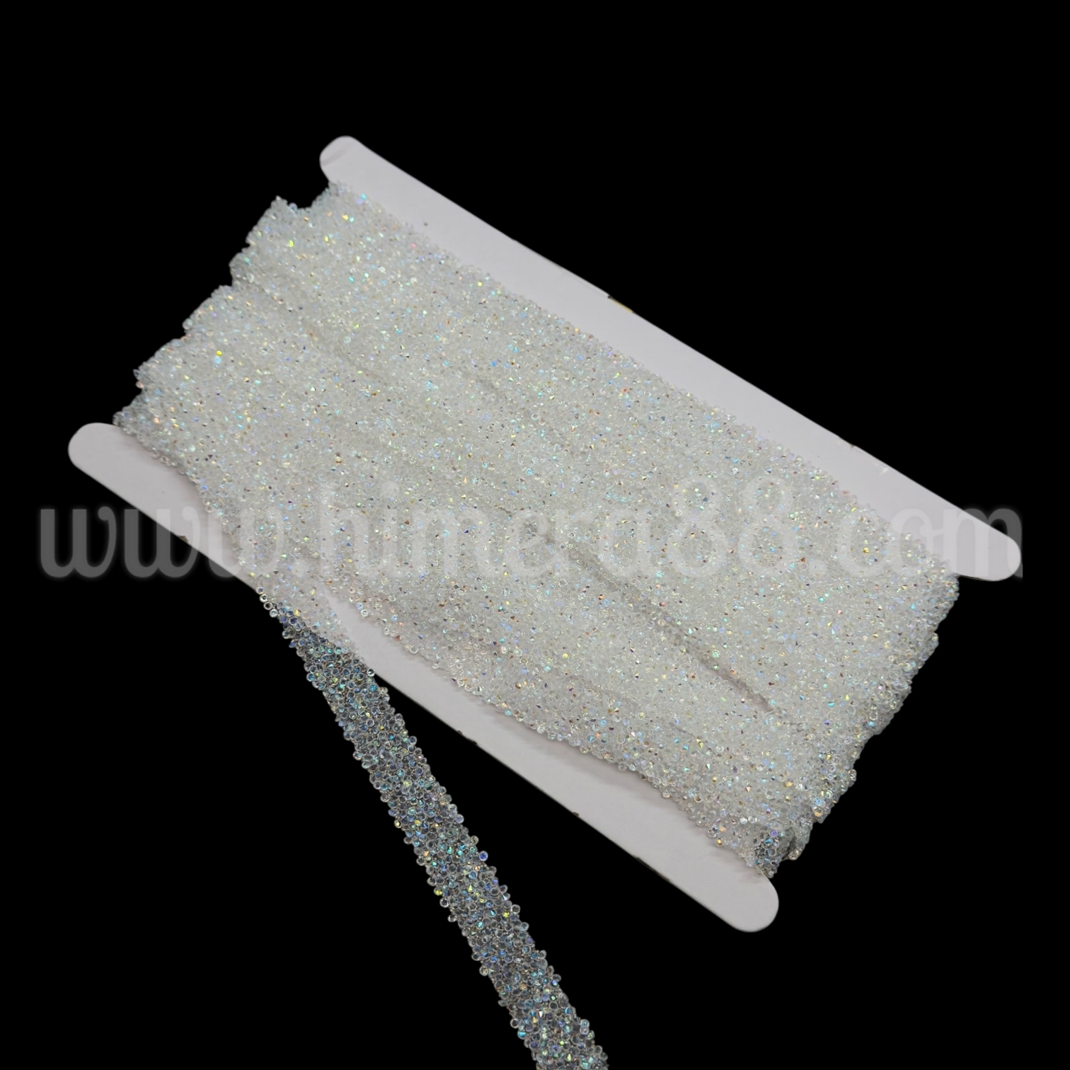 Силиконова лента Камъни 2cm/10y White - изглед 1