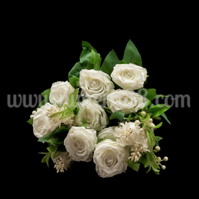 Букет рози Бомбастик WHITE