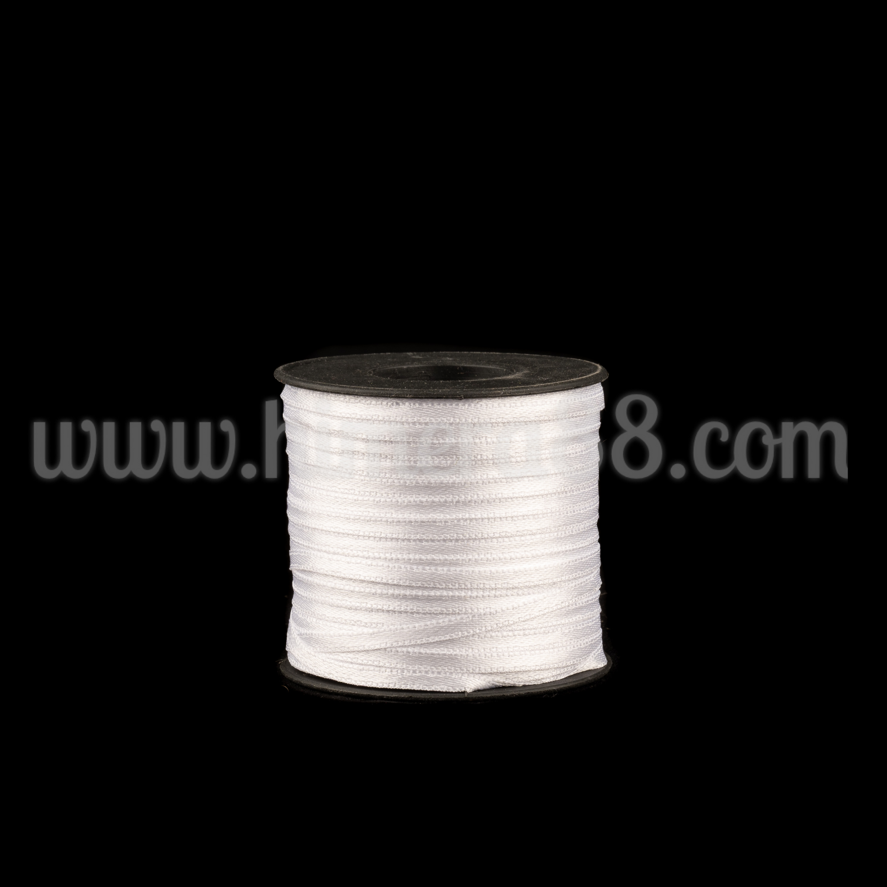 Сатен лента 0.3cm/100m White - изглед 1