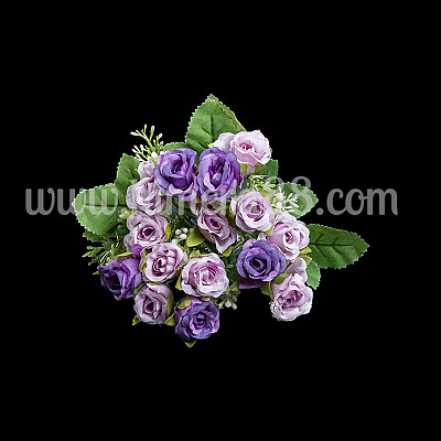 Букет мини роза спрейка Пастел 3см/15бр PURRPLE