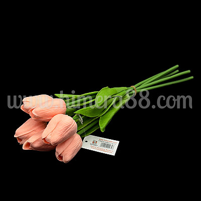 Букет лалета 6БР SOFT TOUCH Pink Peach