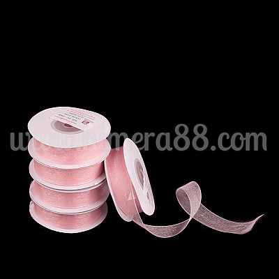 Органзена панделка Pastel 2см×25y/5бр - Pink Powder