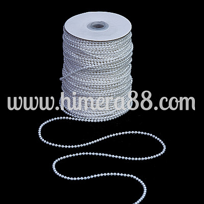 Шнур кръгли перла 3mm/90Y WHITE