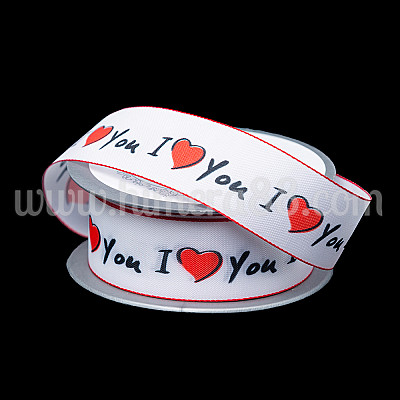 Платнена панделка I LOVE YOU 3.6CM/10M