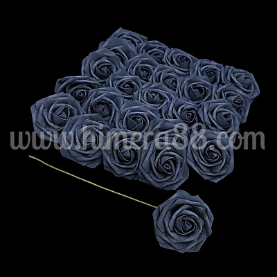 Роза фоам с тел Dusty/8см/25бр Dark Blue