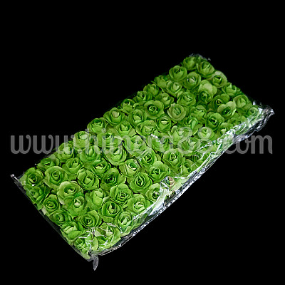 Хартиена роза на тел 2см/144бр APPLE GREEN