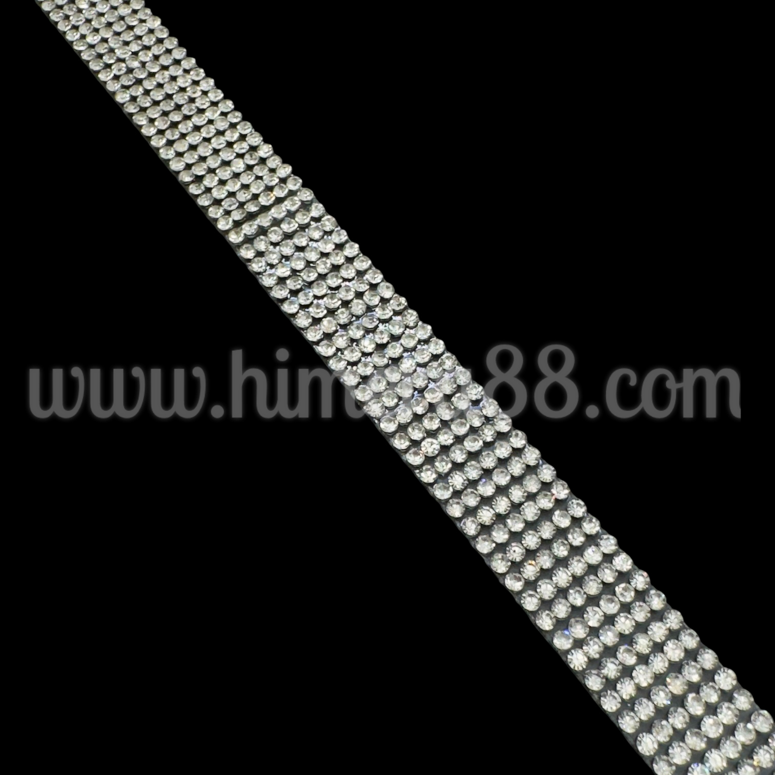 Силиконова лента с камъни 2cm/5y - изглед 3