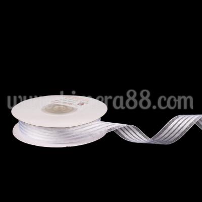 Органзена панделка райе 1.8см White