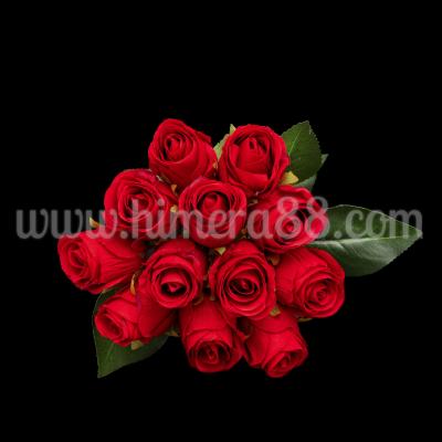 Букет рози пъпка Stylish 3.5cm/12бр Red
