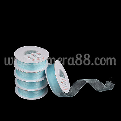 Органзена панделка Pastel 2см×25y/5бр - Baby Blue 