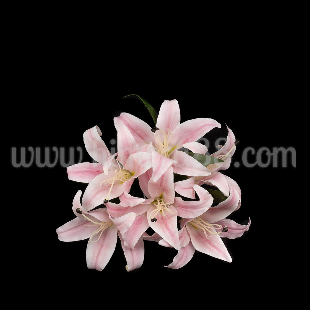 Букет изкуствен лилиум 15cm/6бр Pink - изглед 1