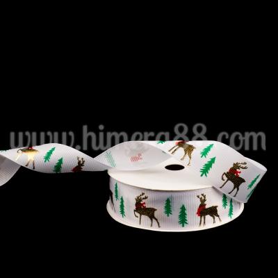 Коледна панделка Gold Deer 2.5cm/10y