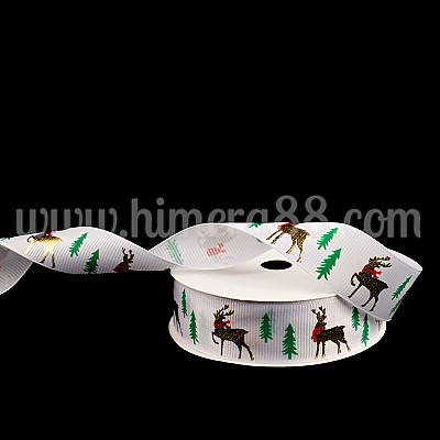 Коледна панделка Gold Deer 2.5cm/10y