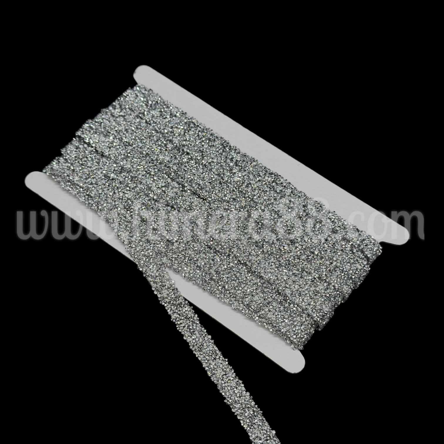 Силиконова лента Камъни 2cm/10y Silver - изглед 1
