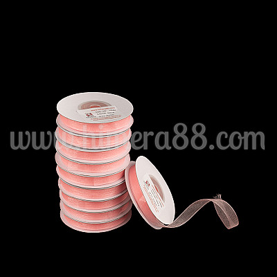 Органзена панделка Pastel 1 cm × 25 y /10 бр –  Pink Peach