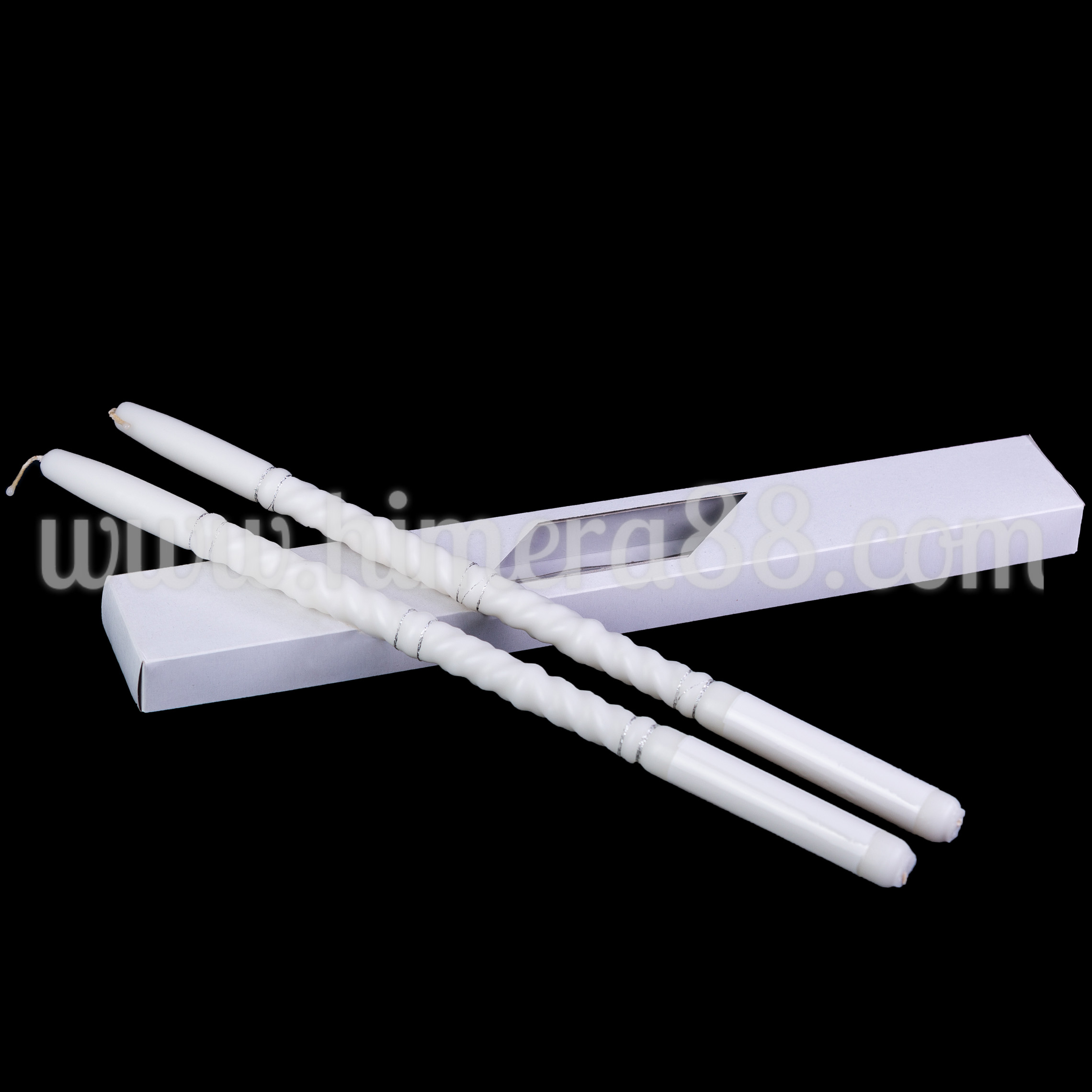 Ритуални свещи к-т 40см №9 Silver - изглед 1