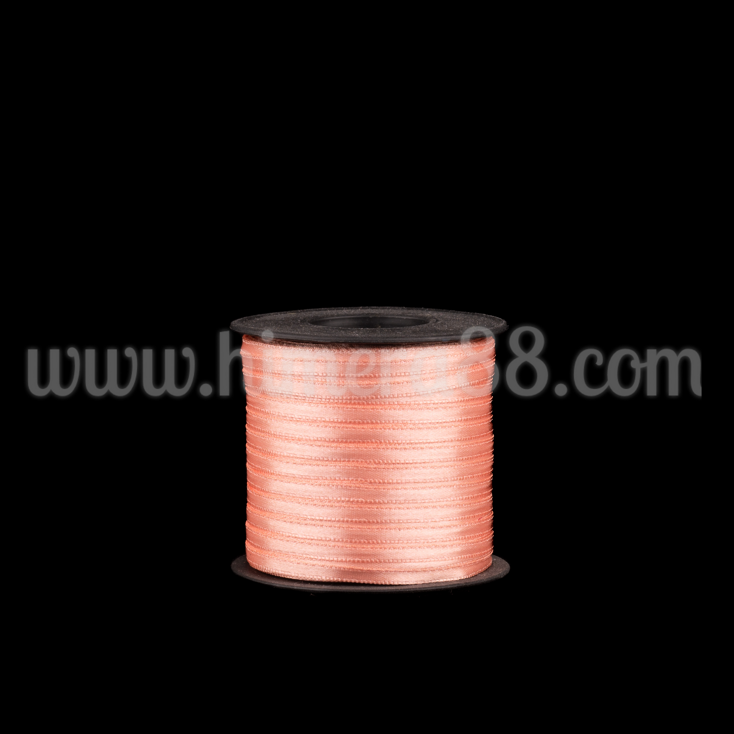 Сатен лента 0.3cm/100m Pink Peach - изглед 1