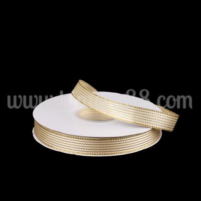 Релефна панделка Gold Fiber 1.5cm/50m Ecru