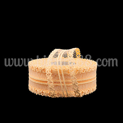 Тъкана панделка с корда 4СМ/10М Peach