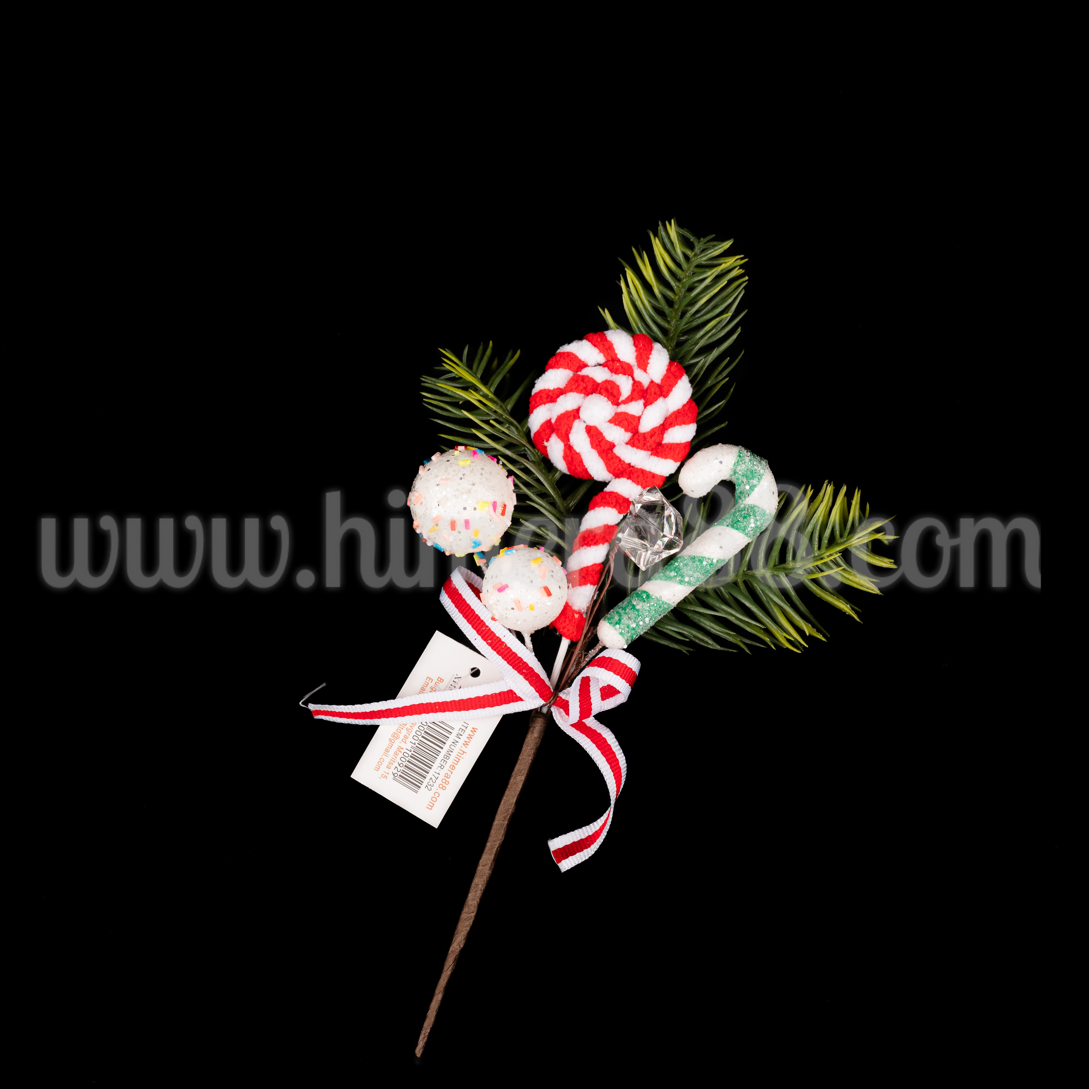 Коледна клонка Christmas Cane 26cm - изглед 1