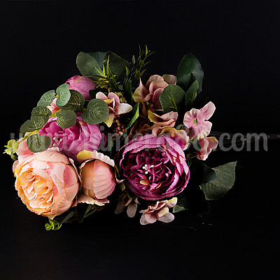 Букет божури LUX ASH ROSE