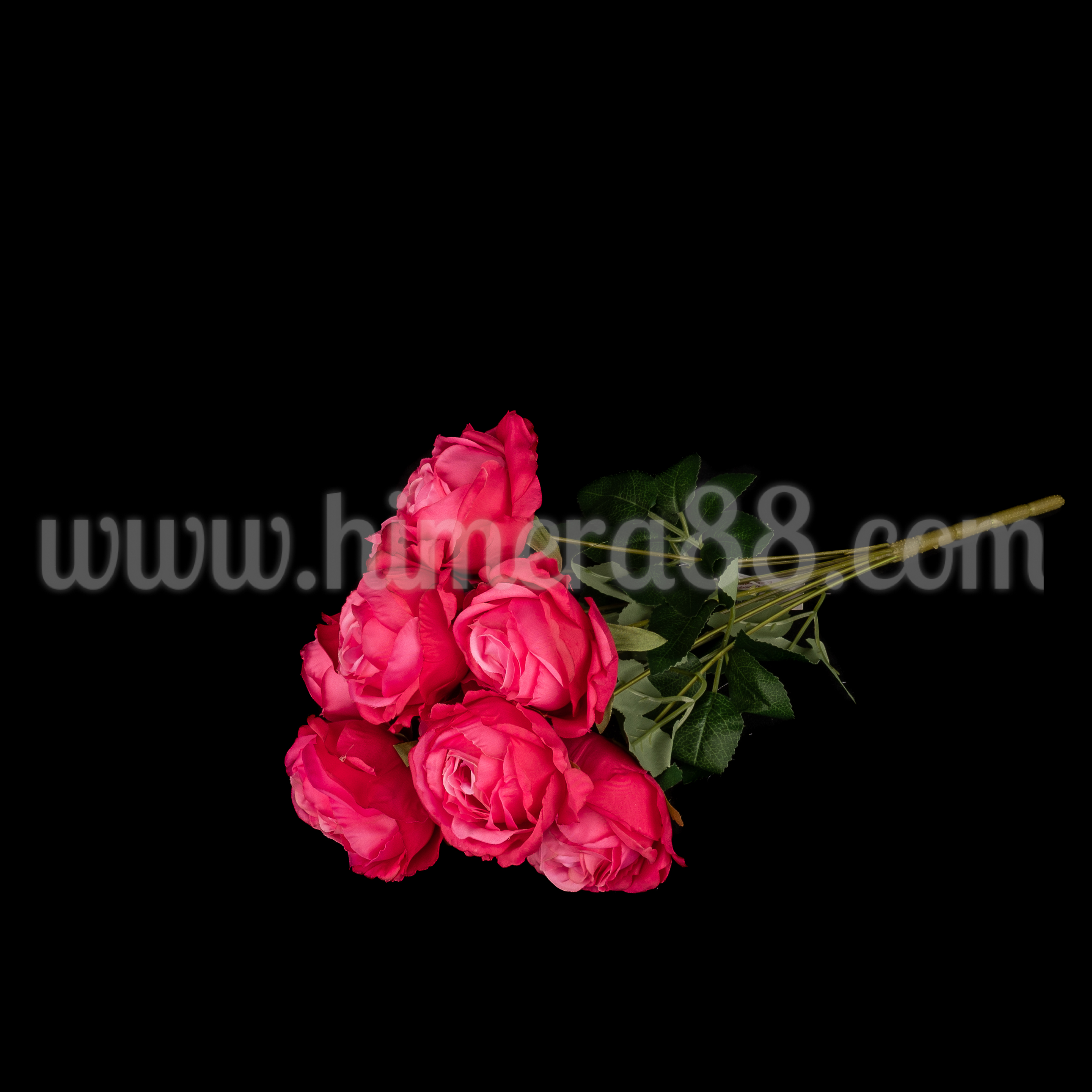 Букет рози Pomponella 9стр Cyclamen - изглед 2