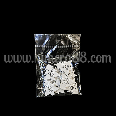 Дървени елхички 12БР WHITE