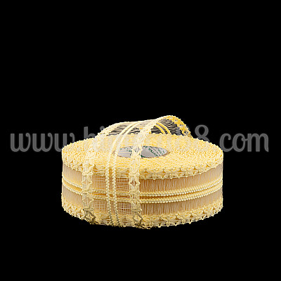 Тъкана панделка с корда 4СМ/10М Ecru