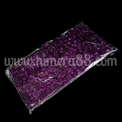 Хартиена роза на тел 2см/144бр DARK PURPLE