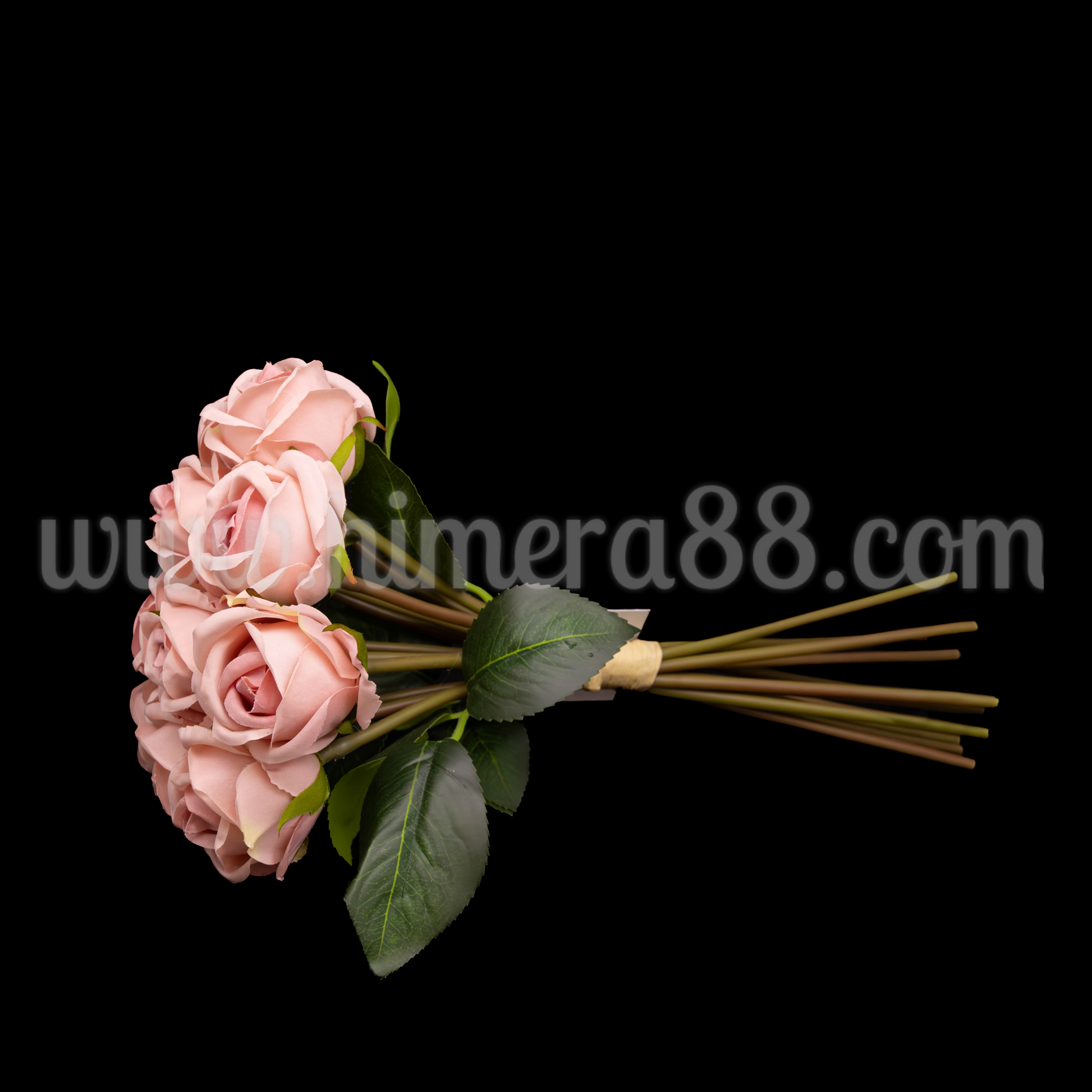 Букет роза пъпка Jacq 5см/12бр Antique Pink - изглед 2