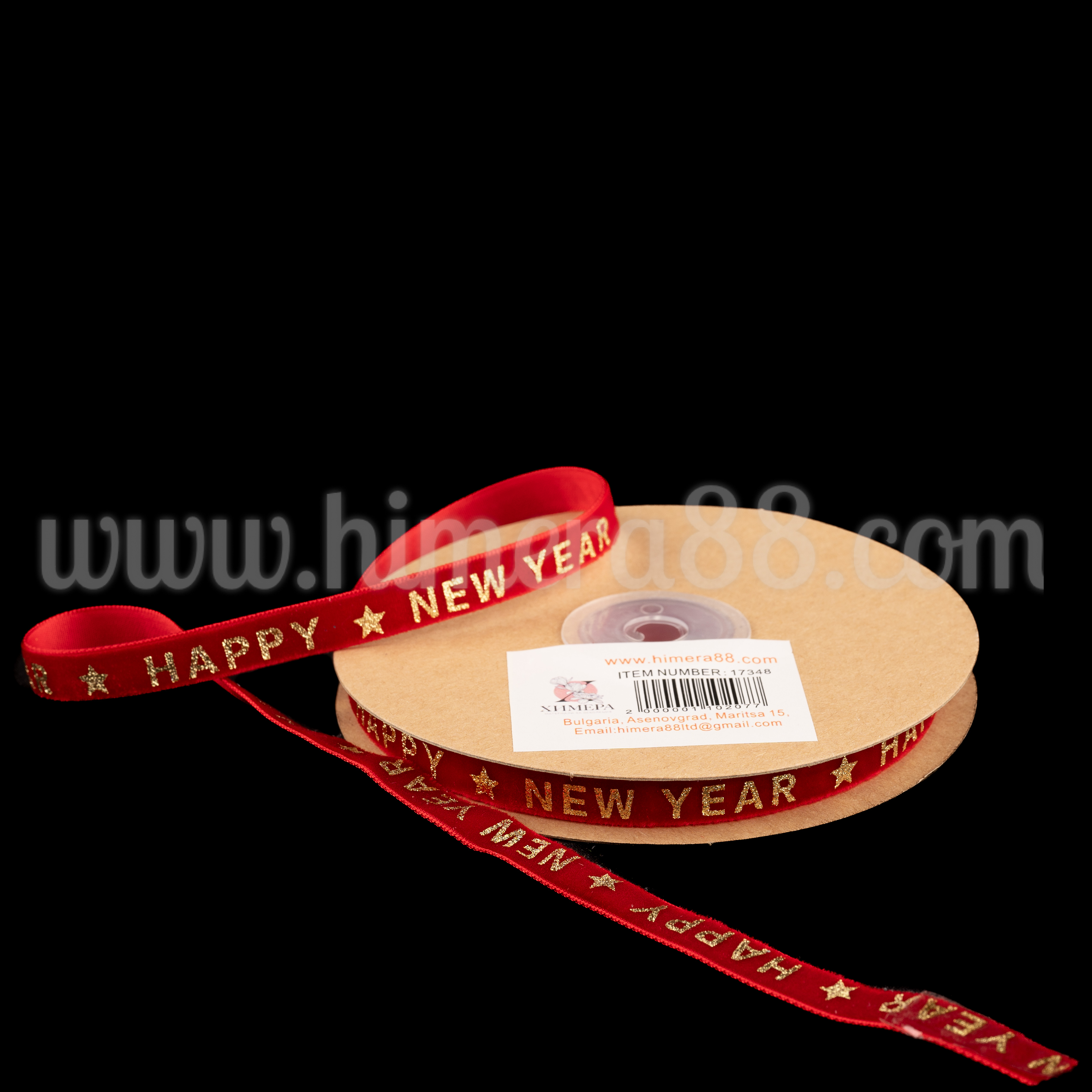 Панделка Кадифе New Year 1cm/10y - Химера 88 Панделка Кадифе New Year 1cm/10y