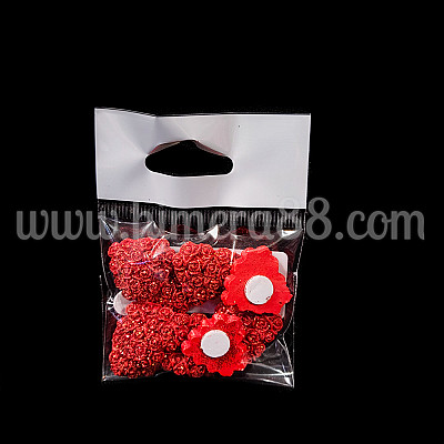 Резиново сърце стикет 2.5СМ/9БР RED