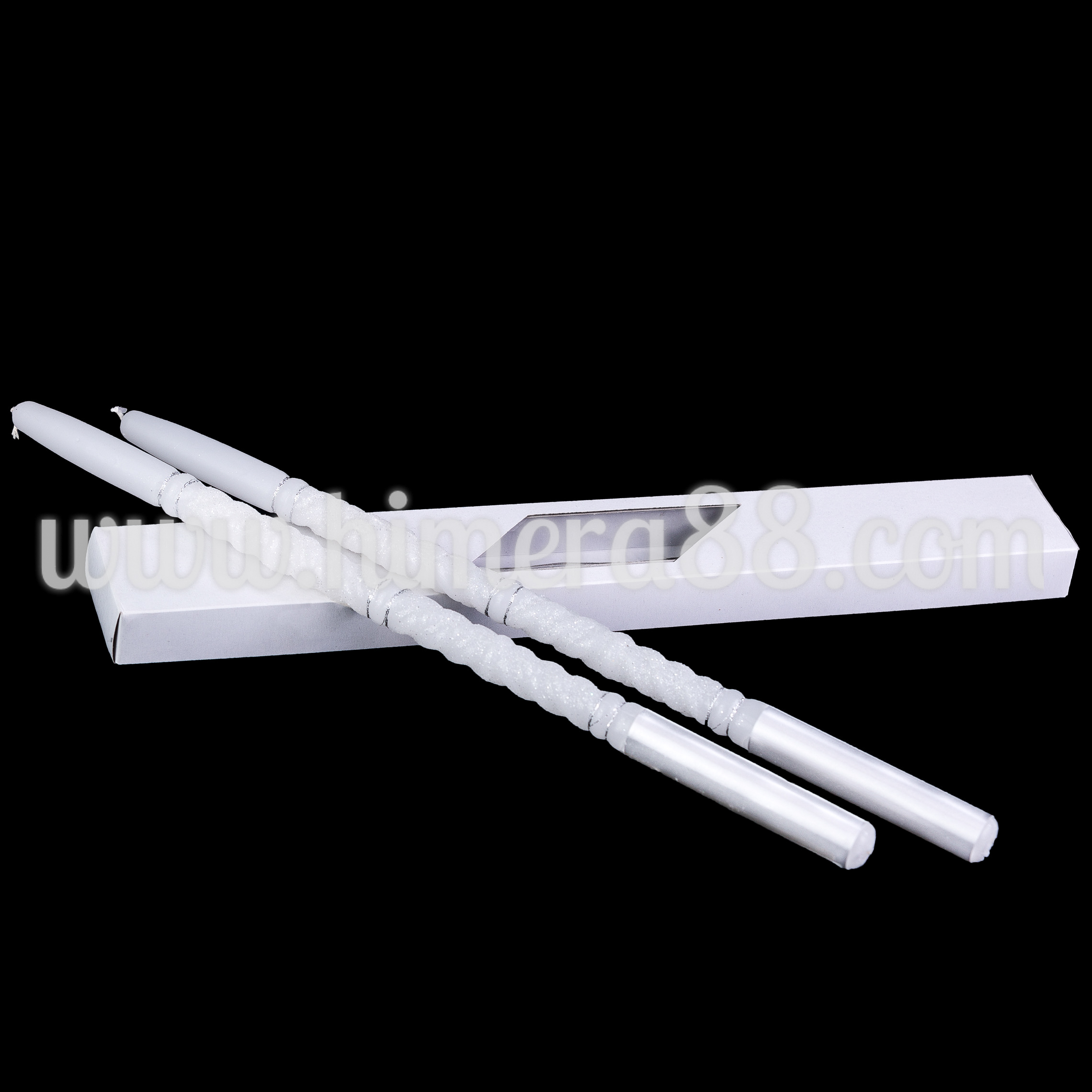 Ритуални свещи к-т 40см №10 Silver - изглед 1