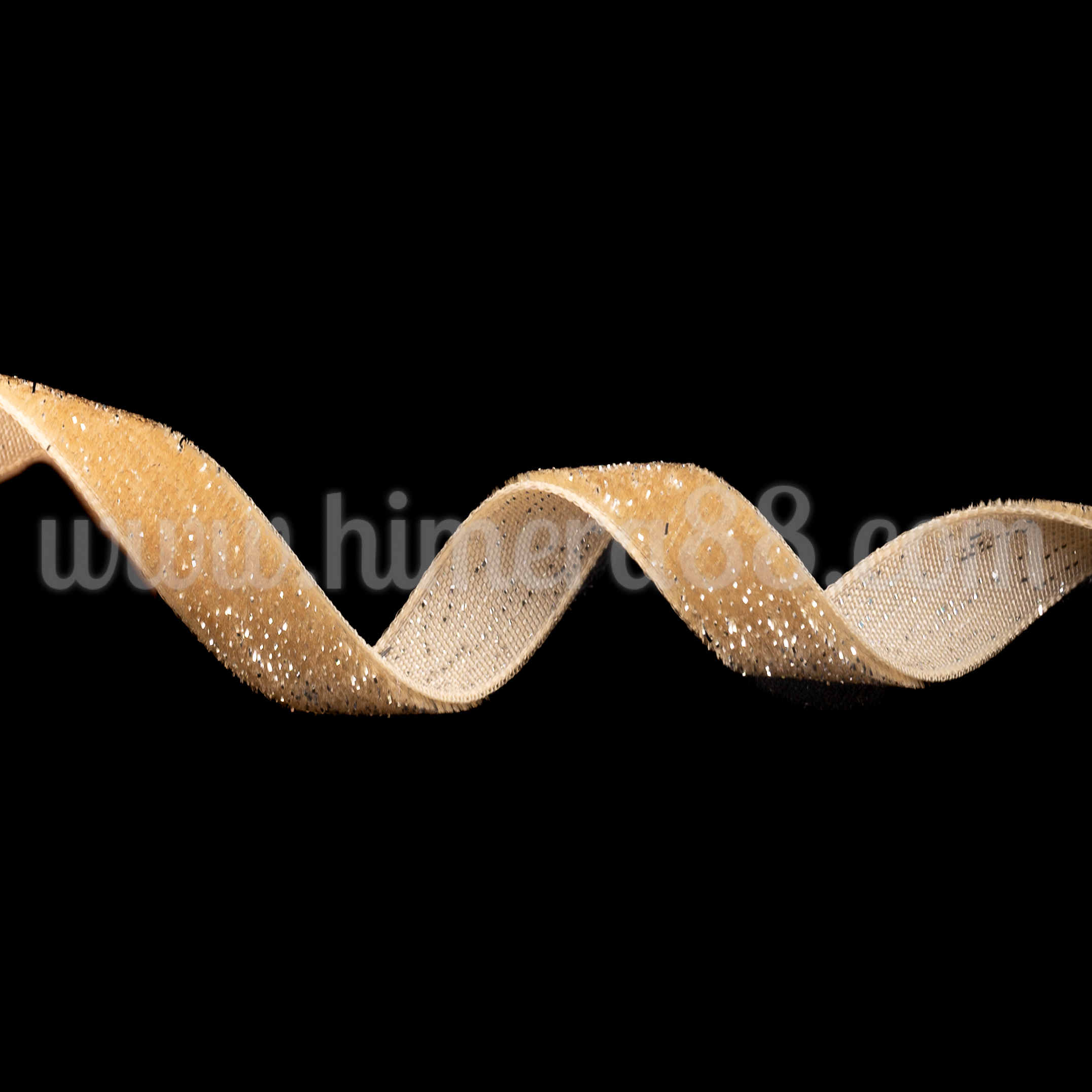 Панделка Кадифе Shiny 1cm/10y Cream - изглед 2