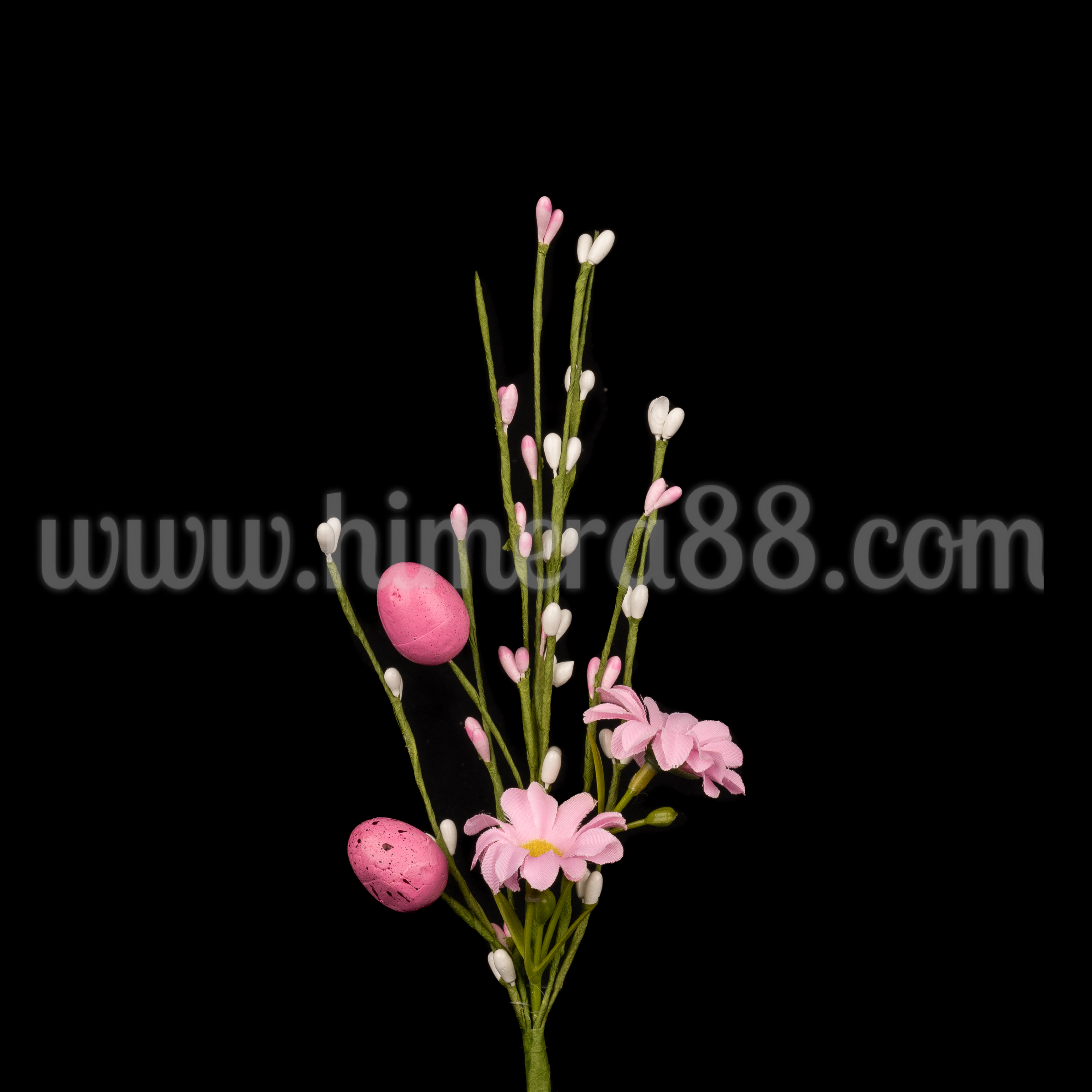 Великденска клонка Pink Flowers 35см - изглед 2
