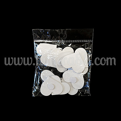 Дървени сърца 3.5СМ/12БР WHITE